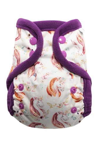 Svrchní kalhotky (S), bez křidélek - Zasněný jednorožec PAT