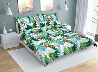 Povlečení krepové na dvoudeku - džungle - 1x 240x220, 2ks 70x90 cm Povlečení krepové na dvoudeku - džungle - 1x 240x220, 2ks 70x90 cm