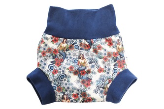 Natahovací svrchní kalhotky PUL - Mořská diva__VELIKOST:XL (11-14kg)