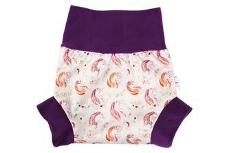 Natahovací svrchní kalhotky PUL - Zasněný jednorožec__VELIKOST:S (4-7kg)