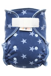 Kalhotková plenka (M) - Hvězdičky modré SZ, modrý velur