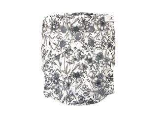 BIO Bambusová kapsová plenka (S) - Květy black and white PAT