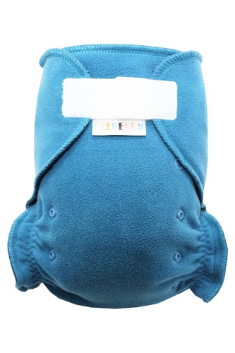 Fleecové svrchní kalhotky (M), bez křidélek - Petrolejové SZ, modrý vnitřek