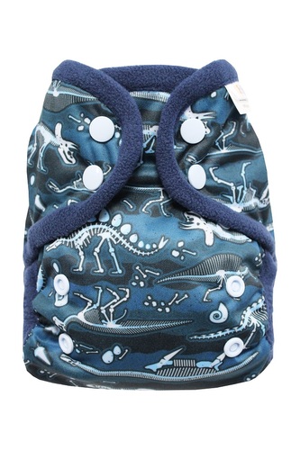 Svrchní kalhotky (S), bez křidélek - Malý archeolog PAT, sv.modré patentky