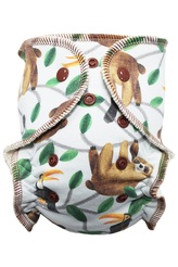 BIO Kalhotková plenka s GOTS (S) - Lenochod a tukan PAT