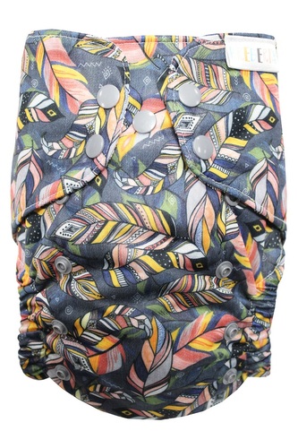 BIO Bambusová kapsová plenka (M) - Indiánská pírka PAT