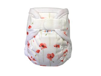 Svrchní kalhotky (S), bez křidélek - Mák ohníček SZ