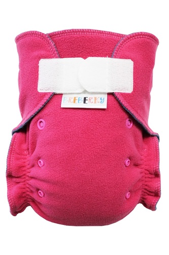 Fleecové svrchní kalhotky (S), bez křidélek - Růžové SZ