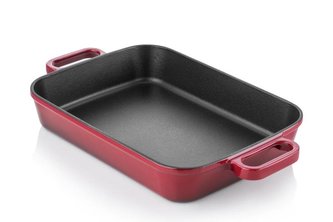 Litinový pekáč 40x26cm červený - Silver