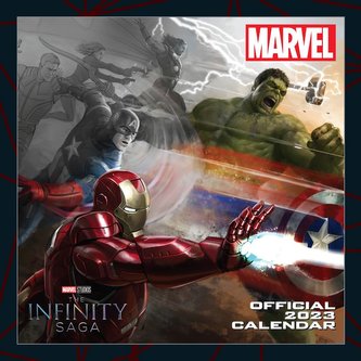 Oficiální nástěnný kalendář 2023 Marvel super hrdinové s plakátem (SQ 30,5 x 30,5|61 cm)