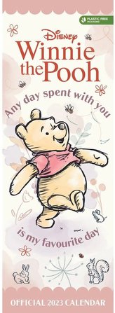 Oficiální nástěnný kalendář 2023 Winnie The Pooh|Medvídek Pú (14,9 x 42 cm)