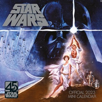 Oficiální nástěnný mini kalendář 2023 Star Wars|Hvězdné války (17,8 x 17,8|35,6 cm)