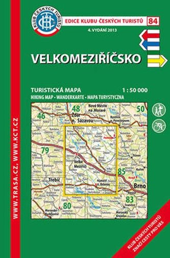 Velkomeziříčsko /KČT 84 1:50T Turistická mapa
