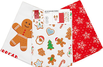 Utěrka MERRY CHRISTMAS 100% bavlna 40x60 cm  (cena za 3 kusy) MyBestHome