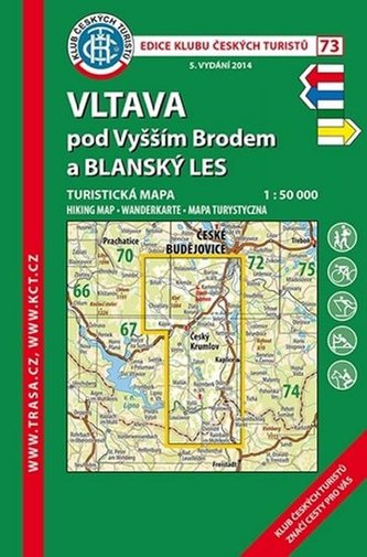 Vltava pod Vyšším Brodem 1:50T/KČT 73  turistická mapa