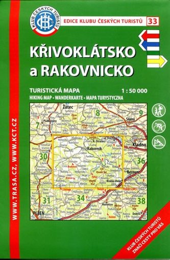 KČT 33 Křivoklátsko,Rakovnicko 1:50 000