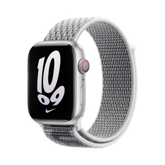 Apple Watch 45mm černý/sněhobílý Nike provlékací sportovní řemínek