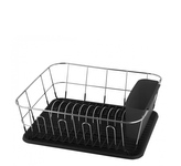 Odkapávač na nádobí černý 37x33x13.5cm