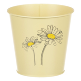 Obal kovový, žlutá barva.