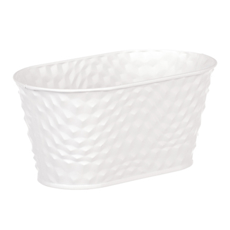 Truhlík kovový, bílá barva.