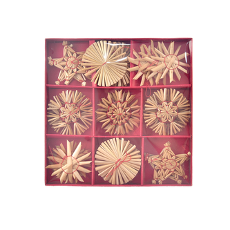 Ozdoba slaměná 32 ks 6 cm