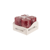 Svíčka adv. válec bordó 4 ks 4x6 cm