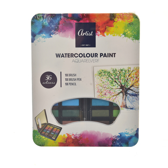 Vodové barvy/štětce 36 ks