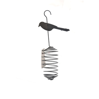 Krmítko pro ptáčky kov černé 7x7x30 cm