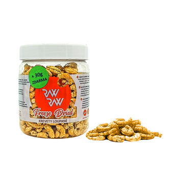 RAW RAW Freeze Dried pamlsky Krevety loupané 80g+30g ZDARMA