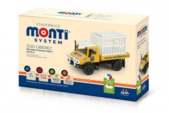 Stavebnice Monti System MS 51.2  ZOO Liberec Mercedes Unimog U 1300 L v krabici 22x15x6cm