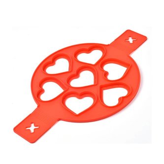 Silikonová forma na lívance a volská oka srdce - Cakesicq
