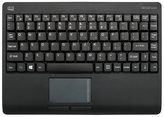 Adesso WKB-4110UB/ bezdrátová klávesnice 2,4GHz/ mini/ touchpad/ USB/ černá/ US layout