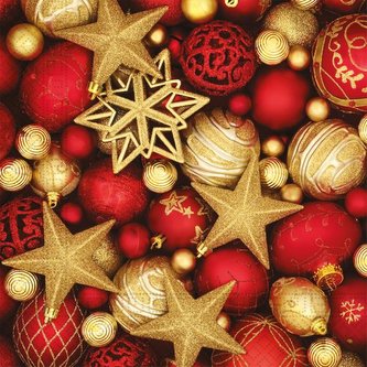 UBROUSKY VÁNOČNÍ OZDOBY 3VRSTVÉ 33X33CM