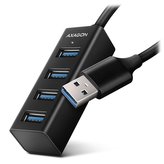 AXAGON MINI hub USB-A / HUE-M1AL / USB 3.2 Gen1 / 4x USB-A / kovové tělo / 1,2m