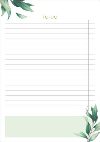 To-Do Block Botanical, vegan