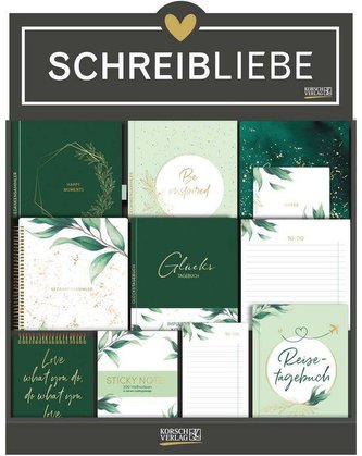 Glückstagebuch Soft Touch Green, vegan