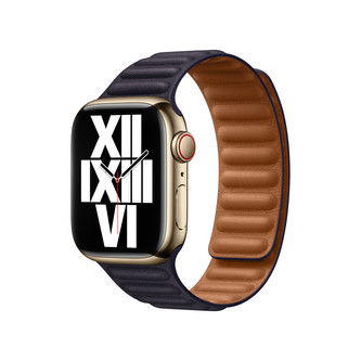 Apple Watch 41mm inkoustově fialový kožený tah - M/L