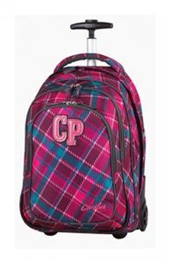 Plecak młodzieżowy na kółkach różowy kratka – TARGET Cool Pack Plecak młodzieżowy na kółkach różowy kratka – TARGET Cool Pack
