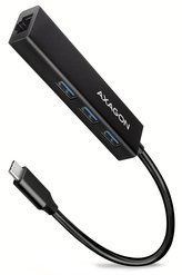 AXAGON hub USB-C / HMC-GL3A / USB 3.2 Gen1 / 3x USB-A / GLAN / kovové tělo / 0,2m
