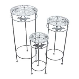 Stolek kovový, sada 3ks K0826