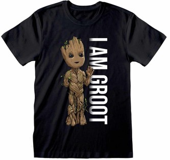 Pánské tričko Marvel|Guardians of The Galaxy: I am Groot (S) černá bavlna