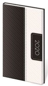 Diář 2020 týdenní kapesní Erie černo/bílá