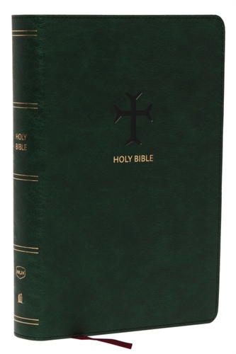 NKJV, End-of-Verse Reference Bible, Personal Size Large Print, Leathersoft, Green, Red Letter, Thumb Indexed, Comfort Pr
