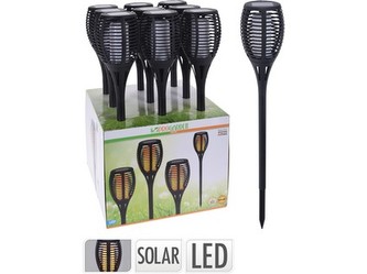 lampa solární v.78cm x pr.12cm, 12LED, PH ČER