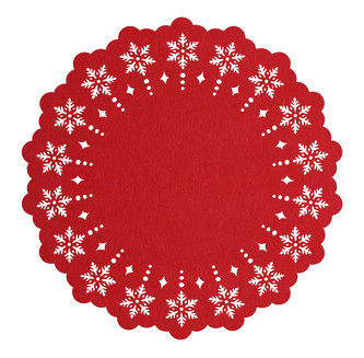 Prostírání SNĚŽENKA červená O 38 cm Mybesthome