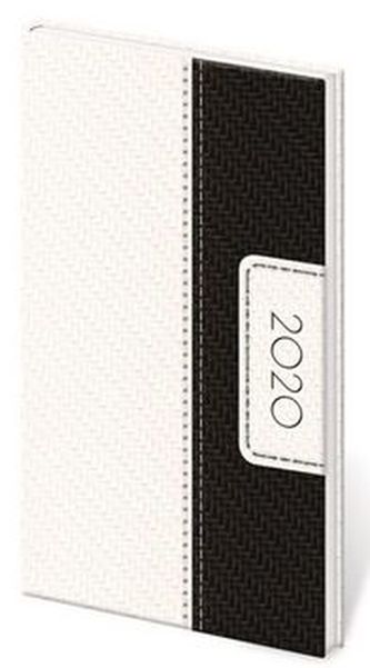 Diář 2020 týdenní kapesní Erie bílo/černá