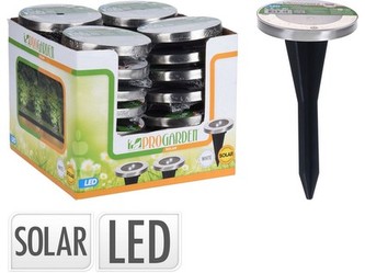 lampa solární v.13cm, pr.12cm 2LED