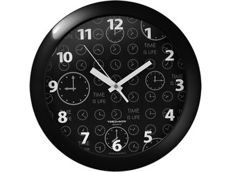 hodiny nástěnné pr.29cm PH ČER, minerální sklo