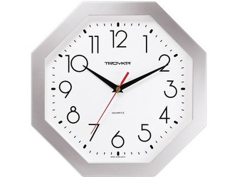 hodiny nástěnné 29x29cm osmihranné PH STŘ, minerální sklo