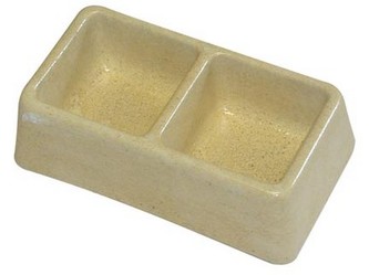 miska dvoumiska čtverce 165x90x50mm (malá) beton (50)